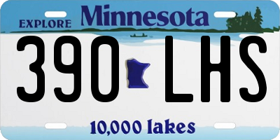 MN license plate 390LHS