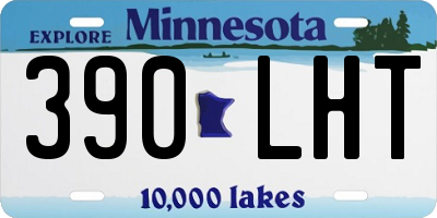 MN license plate 390LHT
