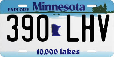 MN license plate 390LHV