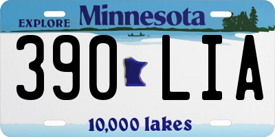 MN license plate 390LIA