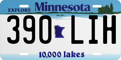 MN license plate 390LIH