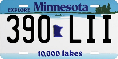 MN license plate 390LII