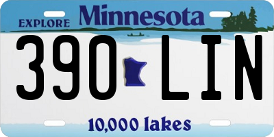 MN license plate 390LIN
