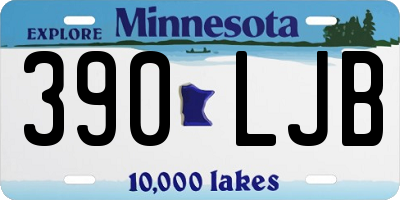 MN license plate 390LJB