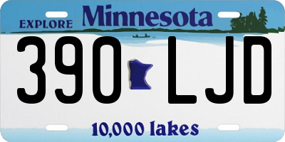 MN license plate 390LJD