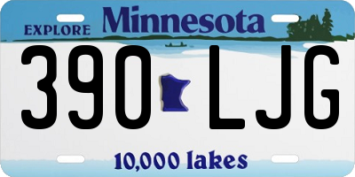 MN license plate 390LJG