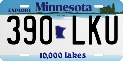 MN license plate 390LKU