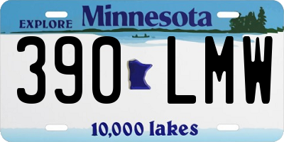 MN license plate 390LMW