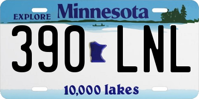 MN license plate 390LNL