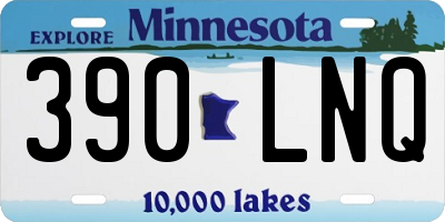 MN license plate 390LNQ