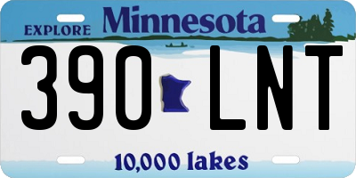 MN license plate 390LNT