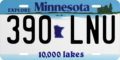 MN license plate 390LNU
