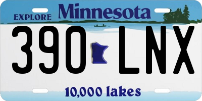 MN license plate 390LNX