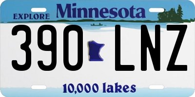 MN license plate 390LNZ
