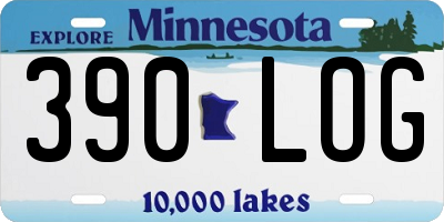 MN license plate 390LOG