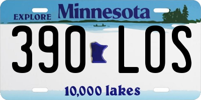 MN license plate 390LOS
