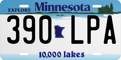 MN license plate 390LPA