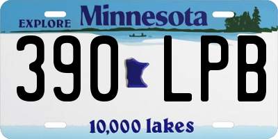 MN license plate 390LPB