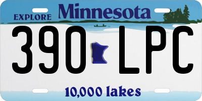 MN license plate 390LPC