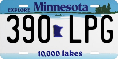 MN license plate 390LPG