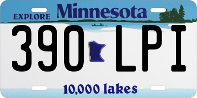 MN license plate 390LPI