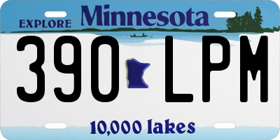 MN license plate 390LPM