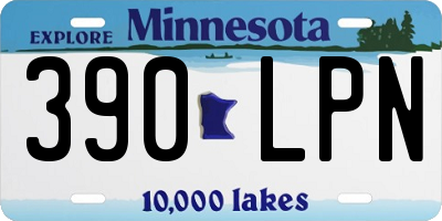 MN license plate 390LPN