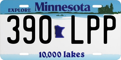 MN license plate 390LPP