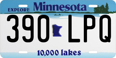 MN license plate 390LPQ
