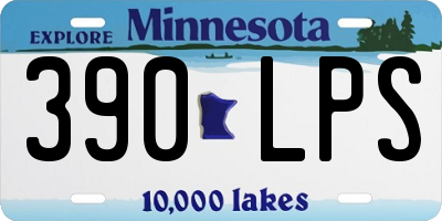MN license plate 390LPS