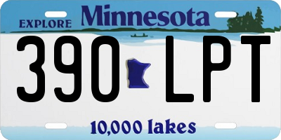 MN license plate 390LPT