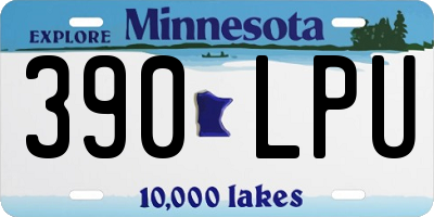 MN license plate 390LPU