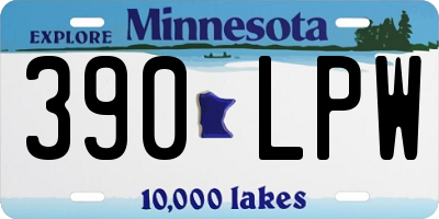 MN license plate 390LPW