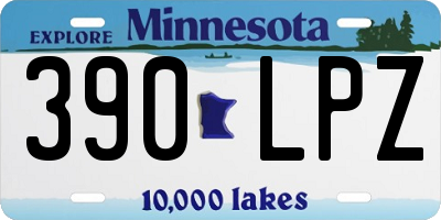 MN license plate 390LPZ