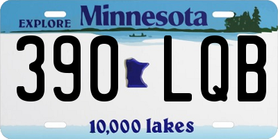 MN license plate 390LQB