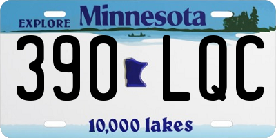 MN license plate 390LQC