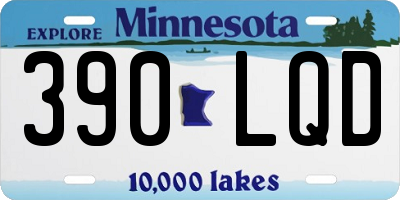 MN license plate 390LQD