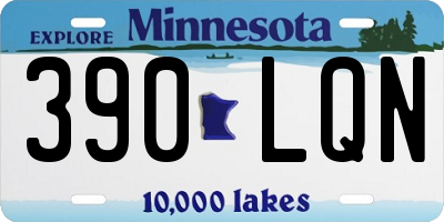 MN license plate 390LQN