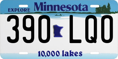 MN license plate 390LQO