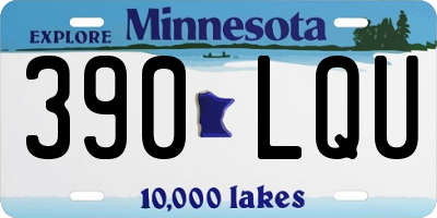 MN license plate 390LQU