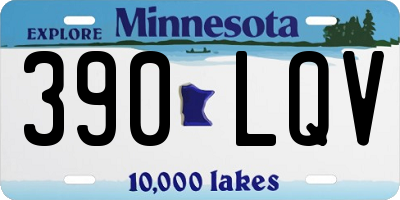 MN license plate 390LQV