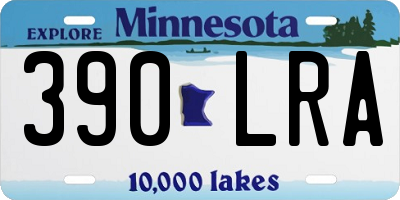 MN license plate 390LRA