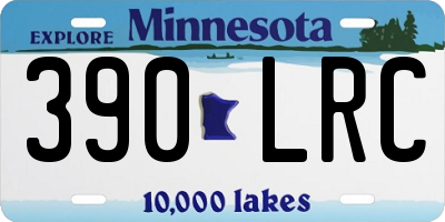 MN license plate 390LRC