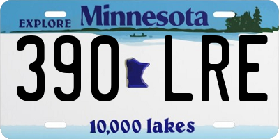 MN license plate 390LRE