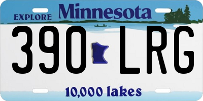 MN license plate 390LRG