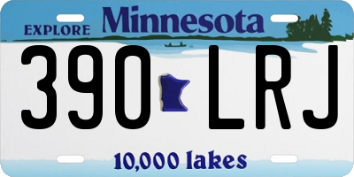 MN license plate 390LRJ