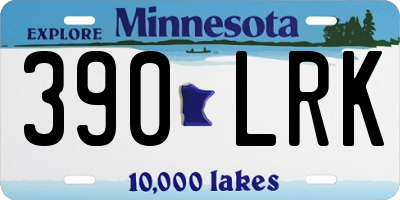 MN license plate 390LRK