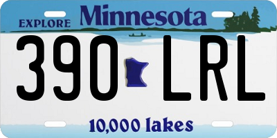 MN license plate 390LRL