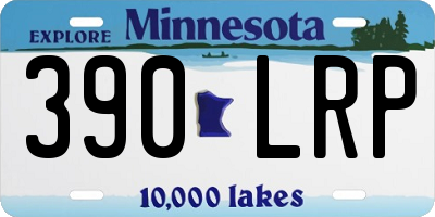 MN license plate 390LRP