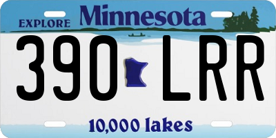 MN license plate 390LRR